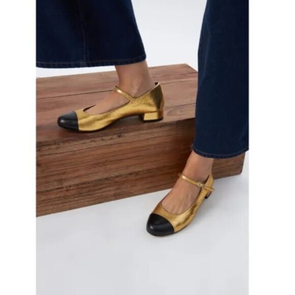 Pretty Ballerinas Leather ballet flats Mary Jane heel Size EU 40/US 10 - Picture 1 of 16